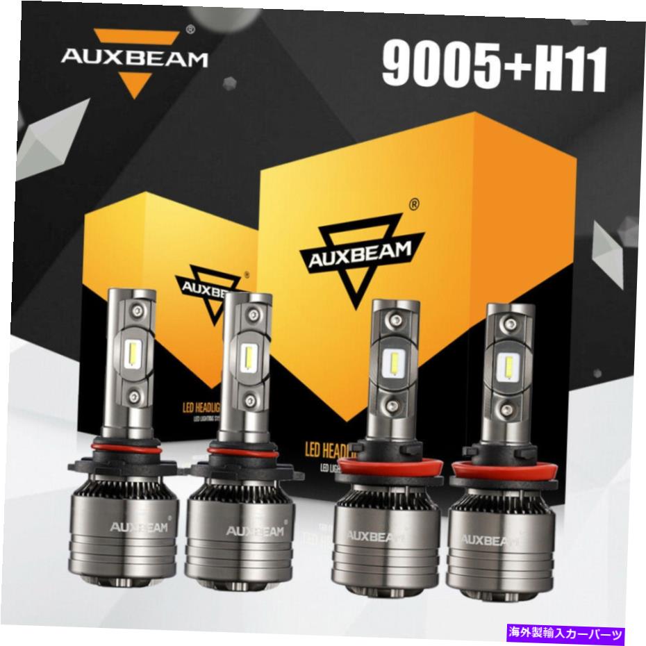 USヘッドライト 4ピースLEDヘッドライトの電球変換キット9005 H11ハイロービームクールホワイト6500K 4PCS LED Headlight Bulbs Conversion Kit 9005 H11 High Low Beam Cool White 6500K【並行輸入品】