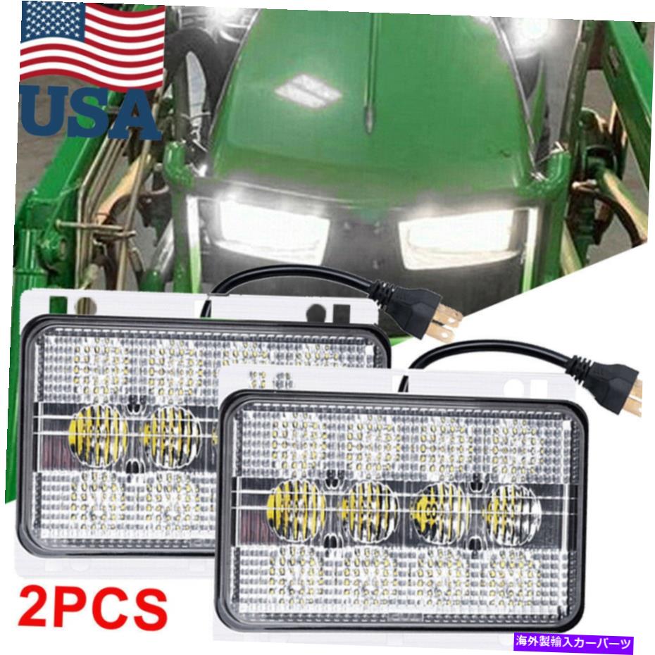 USヘッドライト ジョンDeere 6Jシリーズのための2ピースLEDフロントフードライト60W 3500LM：6140J、6155J 2pcs LED Front Hood Light 60W 3500LM For John Deere 6J Series: 6140J, 6155J【並行輸入品】 37,567円