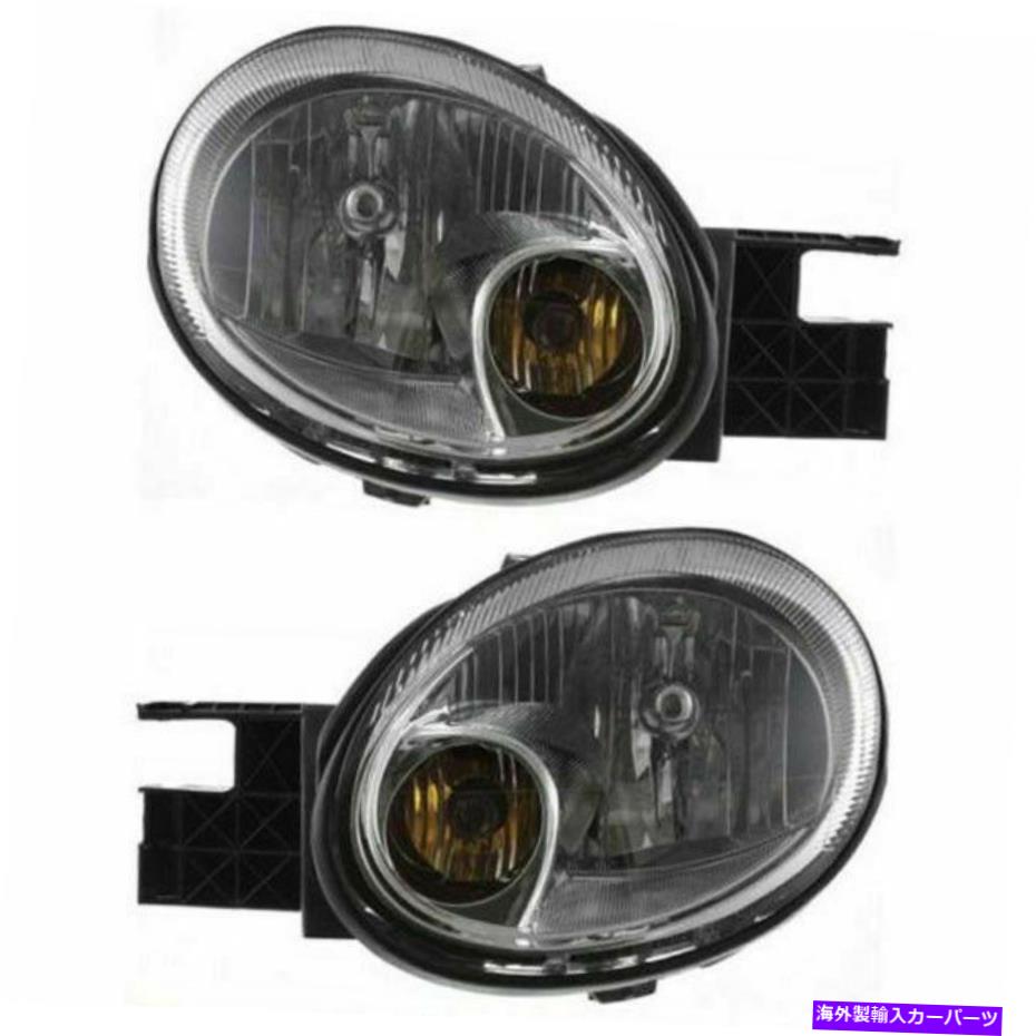 USヘッドライト 2つのハロゲンヘッドランプアセンブリの新しいセット左右サイドフィットダッジネオン New Set Of 2 Halogen Head Lamp Assembly Left & Right Side Fits Dodge Neon【並行輸入品】