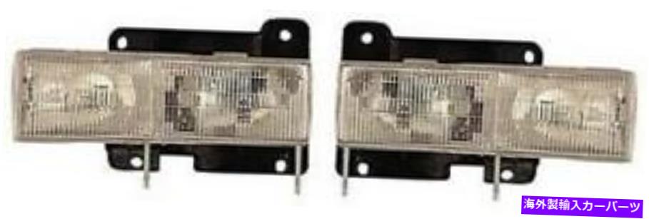 USヘッドライト 1990年 - 2002年シボレー（Chevy）C + Kピックアップフロントヘッドライト SIDE/PAIR for 1990 - 2002 Chevrolet (Chevy) C + K Pickup Front Headlight【並行輸入品】