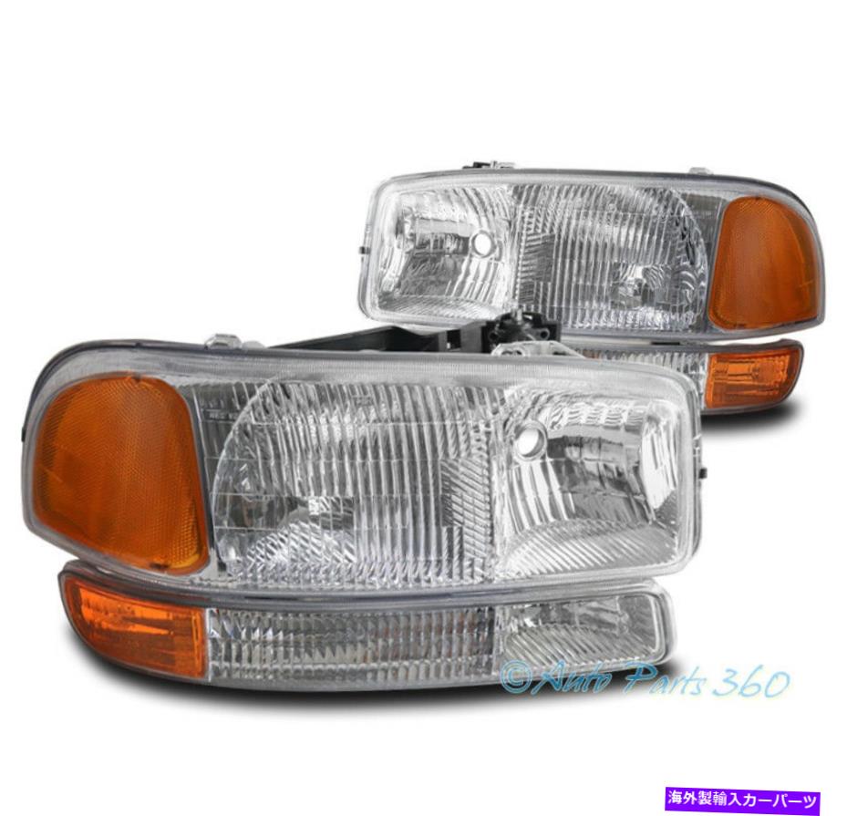 USヘッドライト 99-07 GMC Sierra / 00-06 Yukon XL交換ヘッドライトランプW /バンパー信号 FOR 99-07 GMC SIERRA/00-06 YUKON XL REPLACEMENT HEADLIGHTS LAMPS W/BUMPER SIGNAL【並行輸入品】
