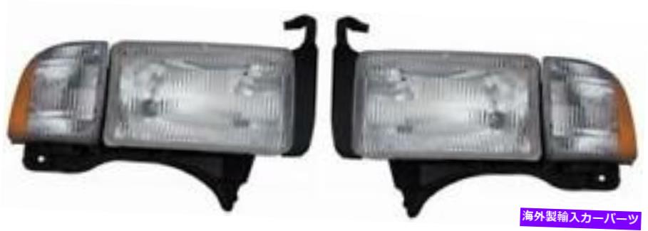 USヘッドライト 1994年 - 2001 Dodge Ram 2500フロントヘッドライトアセンブリの交換 SIDE/PAIR for 1994 - 2001 Dodge Ram 2500 Front Headlight Assembly Replacement【並行輸入品】