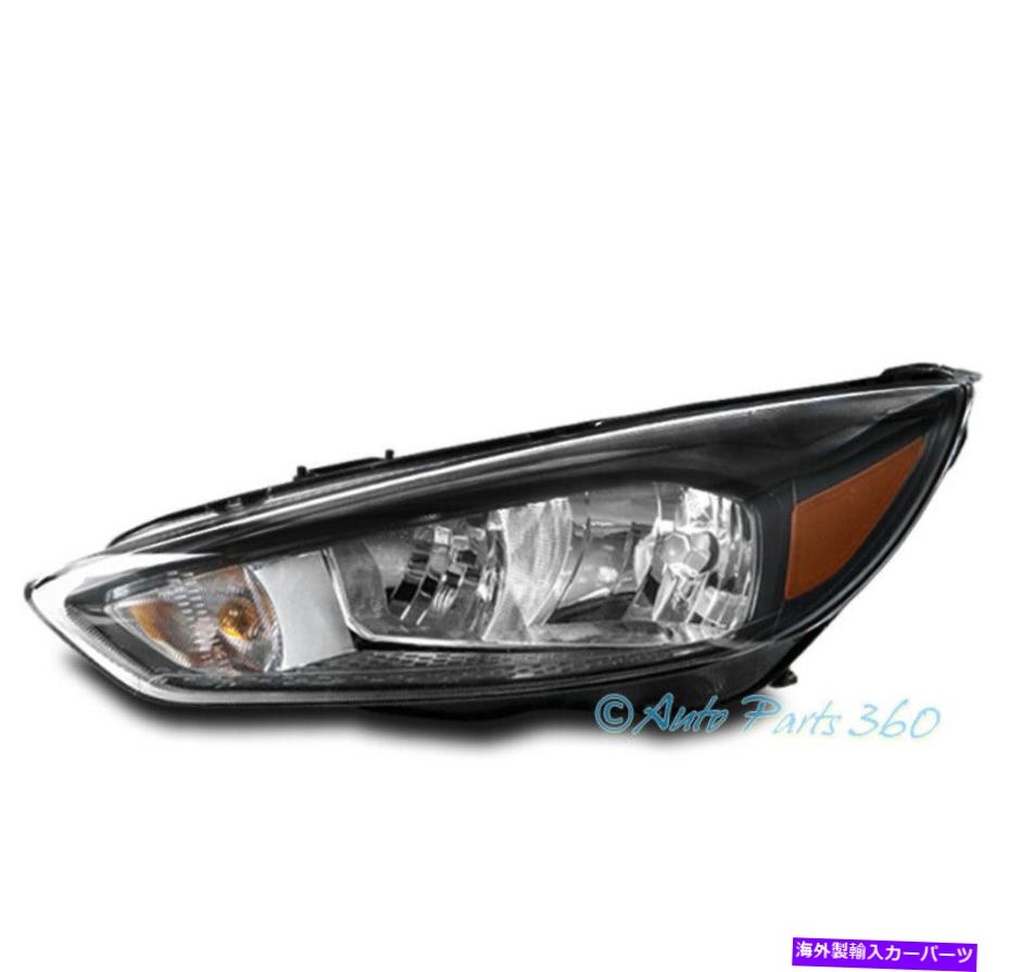 USヘッドライト 15-18フォードFOCUS SE STヘッドライトヘッドランプランプブラックドライバ左LH側 For 15-18 Ford Focus S SE ST Headlight HeadLamp Lamp Black Driver Left LH Side【並行輸入品】