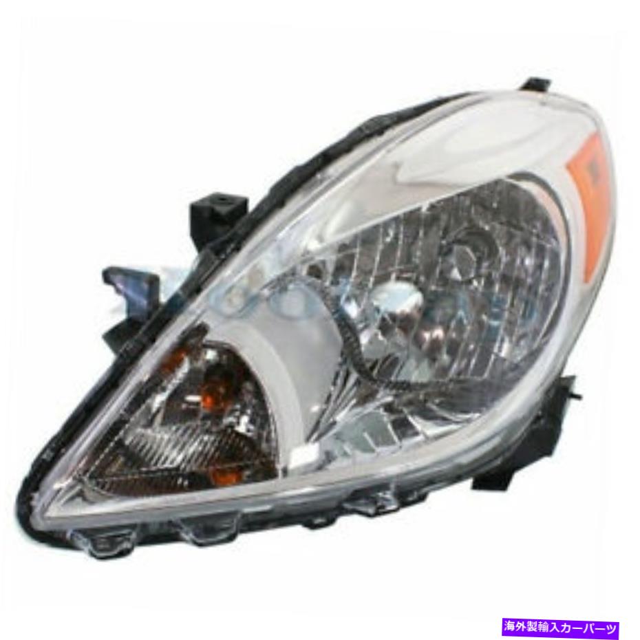 USヘッドライト SedanフロントヘッドライトヘッドランプヘッドライトランプW /球面 For 12-14 Versa Sedan Front Headlight Headlamp Head Light Lamp w/Bulb Left Side【並行輸入品】