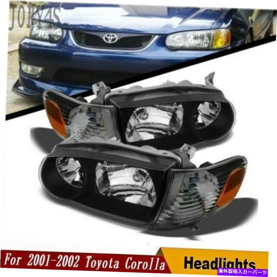 USヘッドライト 2001-2002のトヨタカローラBLKヘッドライトコーナーシグナルランプ01-02 [LH-RH] For 2001-2002 Toyota Corolla Blk Headlights Corner Signal Lamps 01-02 [LH-RH]【並行輸入品】｜Us Custom Parts Shop USDM