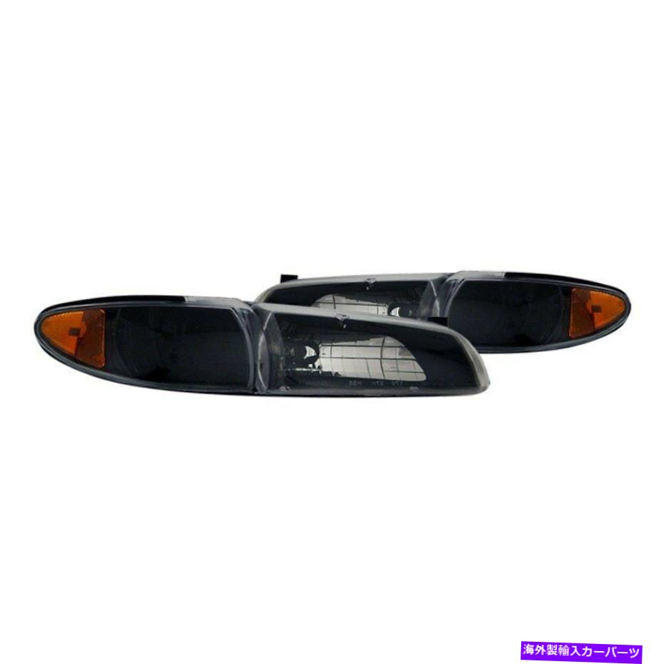 USヘッドライト Pontiac Grand Prix 1997-2003 CG 02-AZ-PP97-B-Aブラックユーロヘッドライト For Pontiac Grand Prix 1997-2003 CG 02-AZ-PP97-B-A Black Euro Headlights【並行輸入品】