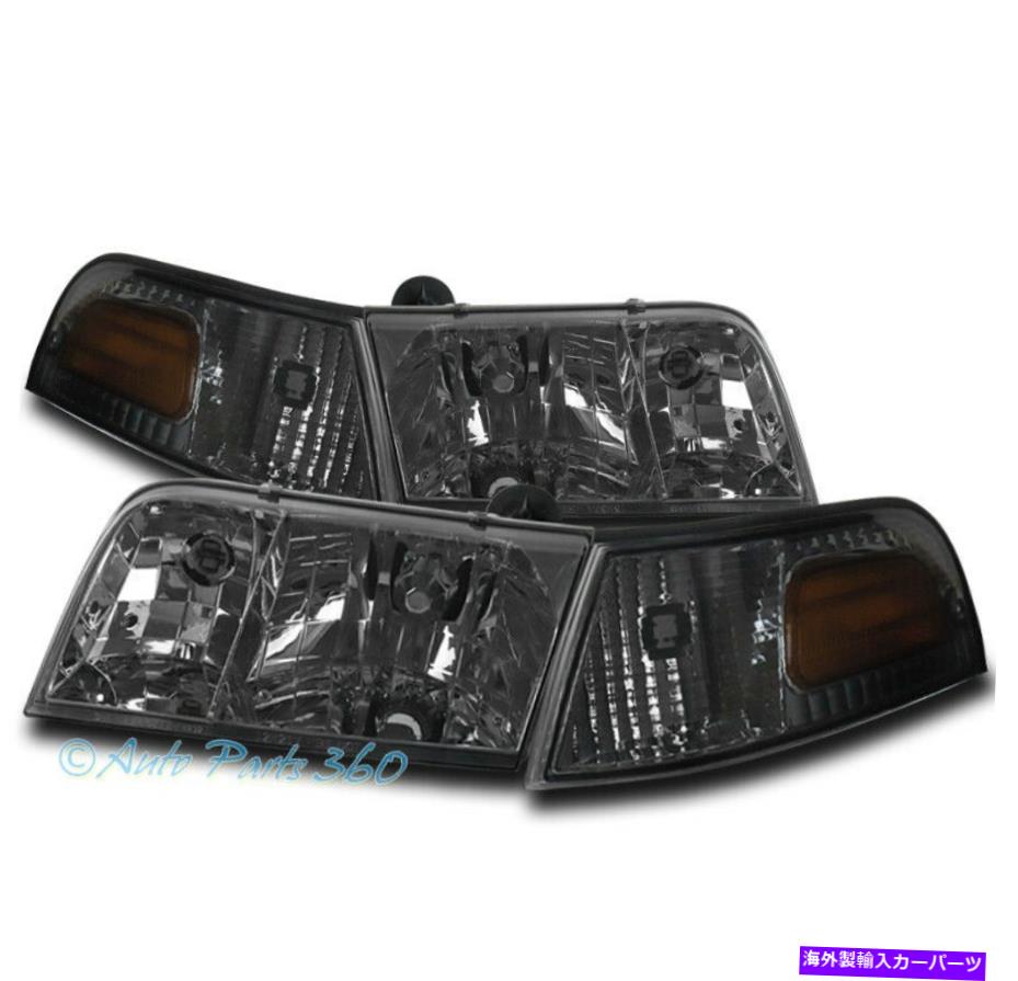 USヘッドライト 98-11フォードクラウンビクトリアの交換ヘッドライトW /コーナーシグナルランプの煙 FOR 98-11 FORD CROWN VICTORIA REPLACEMENT HEADLIGHTS W/CORNER SIGNAL LAMP SMOKE【並行輸入品】