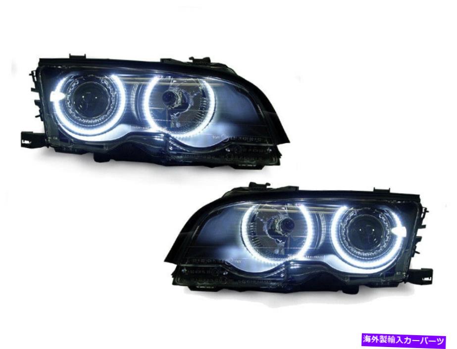 USヘッドライト Depo LED Angel Eye Projectorヘッドライトセット99-01 BMW E46 4Dセダン/ 5Dワゴン DEPO LED Angel Eye Projector Headlight Set for 99-01 BMW E46 4D Sedan/5D Wagon【並行輸入品】