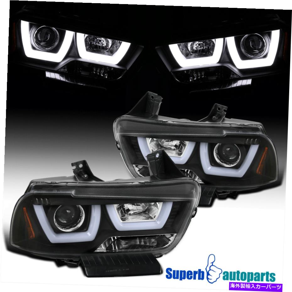 USヘッドライト 2011-2014 Dodge Charger Black LEDデュアルHaloプロジェクターヘッドライト For 2011-2014 Dodge Charger Black LED Dual Halo Projector Headlights【並行輸入品】｜Us Custom Parts Shop USDM