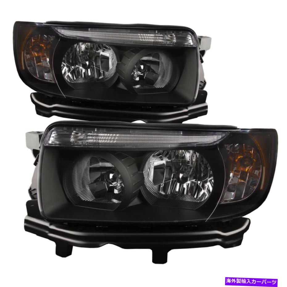 USヘッドライト ヘッドライトセットハロゲンw /ブラックハウジングクリアレンズフィット06-08スバルフォレスター Headlights Set Halogen w/Black Housing Clear Lens Fits 06-08 Subaru Forester【並行輸入品】