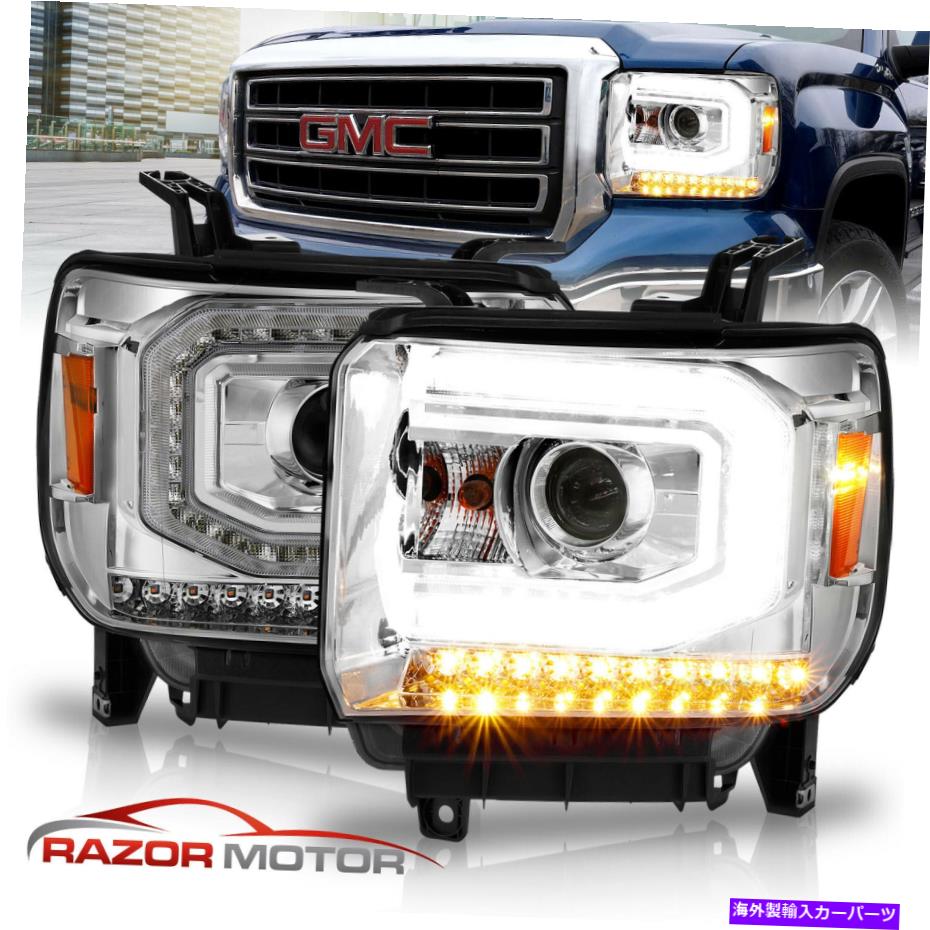 USヘッドライト GMCシエラ14-18 1500HDの場合。 15-19 2500HD / 3500HD LED Chrome Headlight. For GMC Sierra 14-18 1500HD ; 15-19 2500HD/3500HD LED Chrome Headlight【並行輸入品】