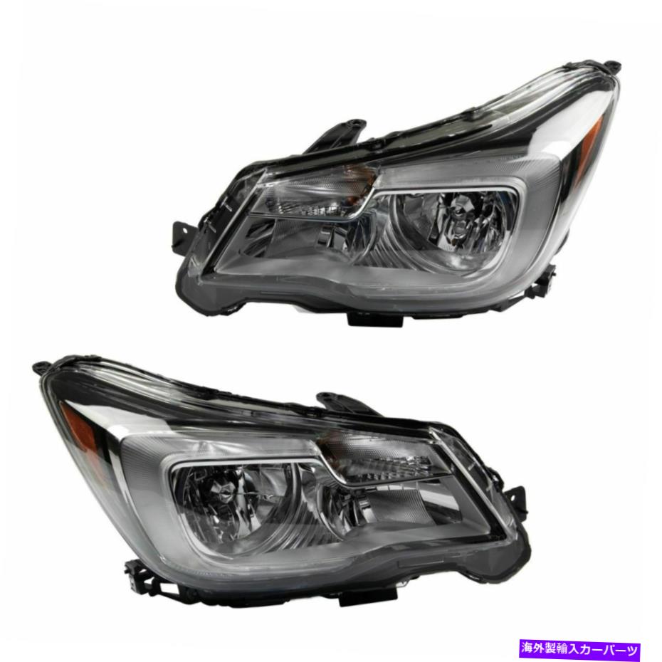 USヘッドライト ハロゲンヘッドライトランプアセンブリ17-18 Subaru Forester用のLH＆RH側面 Halogen Headlight Lamp Assembly Set LH & RH Sides for 17-18 Subaru Forester【並行輸入品】