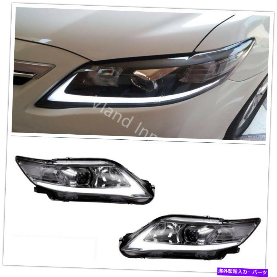 USヘッドライト 2010-2011トヨタカムリーヘッドライトブラックハウジングLED DRLヘッドランプカスタム 2010-2011 TOYOTA CAMRY HEADLIGHTS BLACK HOUSING LED DRL HEAD LAMP CUSTOM【並行輸入品】