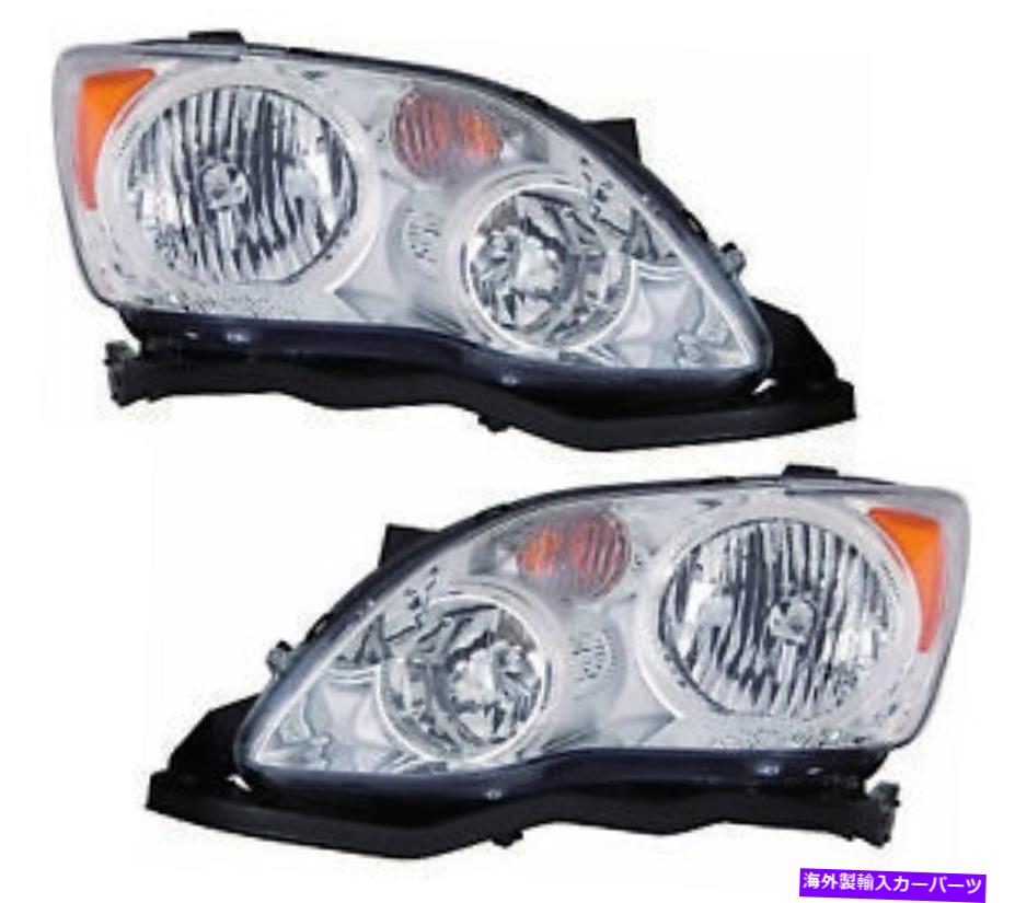 USヘッドライト 2008年2009年の2010年トヨタアバロンハロゲンヘッドライトペアセット For 2008 2009 2010 Toyota Avalon Halogen Headlights Pair Set【並行輸入品】