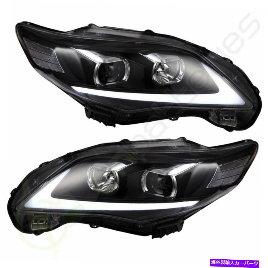 USヘッドライト 2011-2013トヨタカローラ2XヘッドランプDRL Halo LEDプロジェクターペア Headlights For 2011-2013 Toyota Corolla 2X Headlamps DRL Halo LED Projector Pair【並行輸入品】｜Us Custom Parts Shop USDM 65,163円