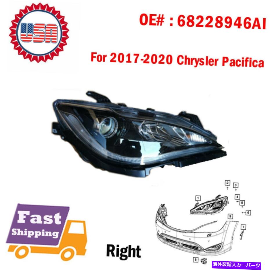 【楽天市場】USヘッドライト 20172020 Chrysler Pacificaのヘッドライトランプ右68228946Ai旅客側 For