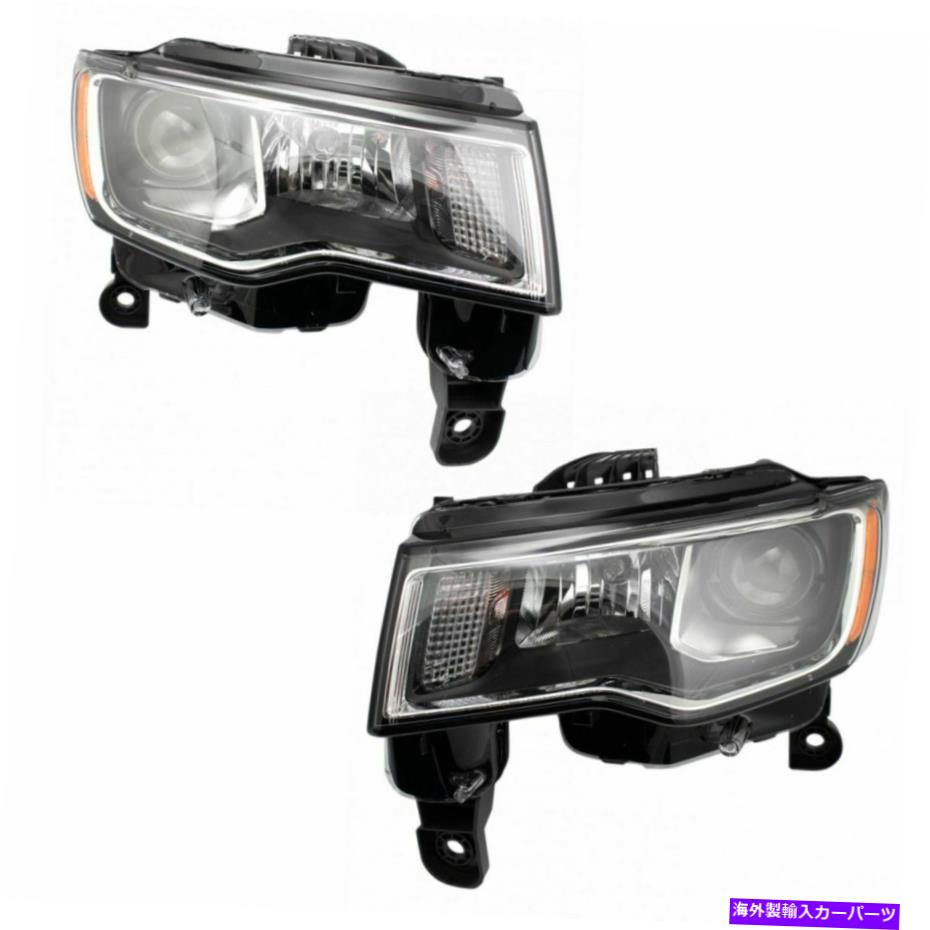 USヘッドライト ハロゲンヘッドライトランプアセンブリLH Rhキットペアジープグランドチェロキー Halogen Headlight Lamp Assembly LH RH Kit Pair for Jeep Grand Cherokee【並行輸入品】