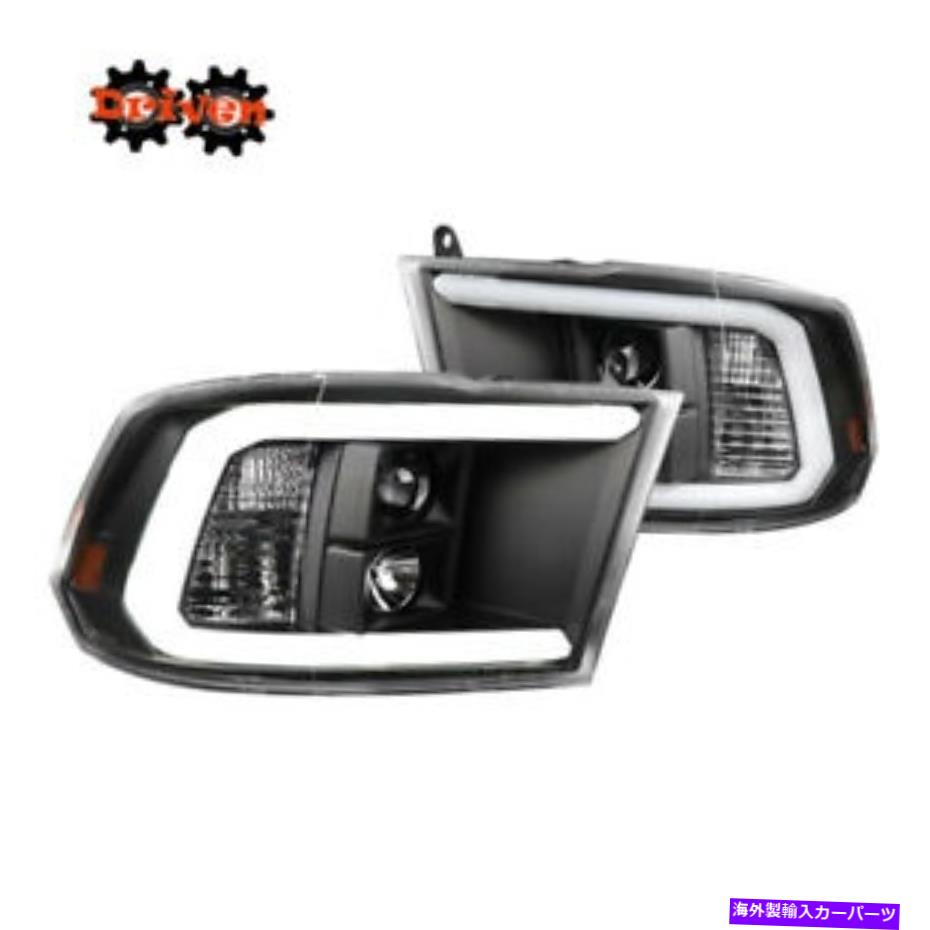 USヘッドライト 09-18 Dodge RAM 1500/2500ブラックヘッドライトプロジェクターW / C LED DRLの新しいスタイル 09-18 Dodge Ram 1500/2500 Black Headlights Projector w/C LED DRL New Style【並行輸入品】