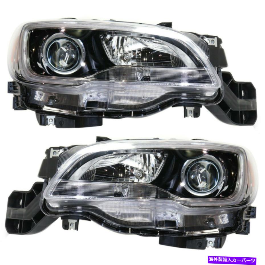 USヘッドライト 2015-2017 Subaru Outback Black Interior W /電球ペアのハロゲンヘッドライトセット Halogen Headlight Set For 2015-2017 Subaru Outback Black Interior w/ Bulbs Pair【並行輸入品】
