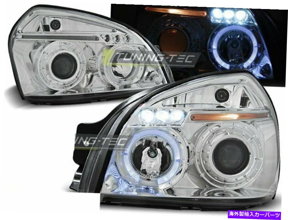 USヘッドライト Hyundai Tucson 04-10 Angel Eyes Chrome Worldwide Freeship US LPHU Headlights for Hyundai TUCSON 04-10 Angel Eyes Chrome WorldWide FreeShip US LPHU【並行輸入品】｜Us Custom Parts Shop USDM