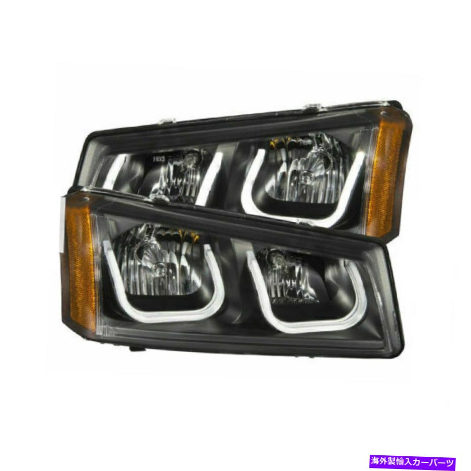 USヘッドライト Anzo 111312ブラッククリアクリスタルヘッドライト03-06シボリーシルバード/アバランシェ Anzo 111312 Black Clear Crystal Headlight for 03-06 Chevy Silverado/Avalanche【並行輸入品】｜Us Custom Parts Shop USDM