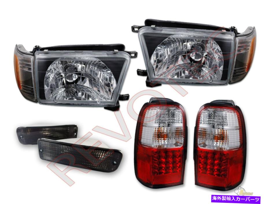 USヘッドライト 96-98トヨタ4Runnerのための黒いヘッドライトコーナーバンパー&レッドLEDテールライト Black Headlights Corner Bumper & Red LED Tail Lights For 96-98 Toyota 4Runner【並行輸入品】|Us Custom Parts Shop USDM