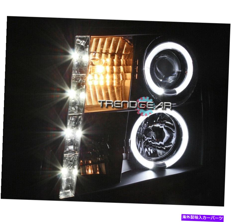 USヘッドライト 02-06 Cadillac Escalade Halo DRL LEDプロジェクターヘッドライトランプブラック03 04 05 NEW 02-06 CADILLAC ESCALADE HALO DRL LED PROJECTOR HEADLIGHT LAMP BLACK 03 04 05 NEW【並行輸入品】