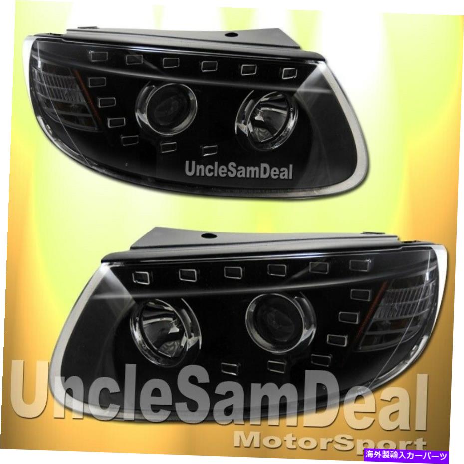 USヘッドライト Santa Fe CLSの外観LEDストリップクリアプロジェクターヘッドライトブラックペアダイレクトフィット FOR SANTA FE CLS LOOK LED STRIP CLEAR PROJECTOR HEADLIGHTS BLACK PAIR DIRECT FIT【並行輸入品】|Us Custom Parts Shop USDM