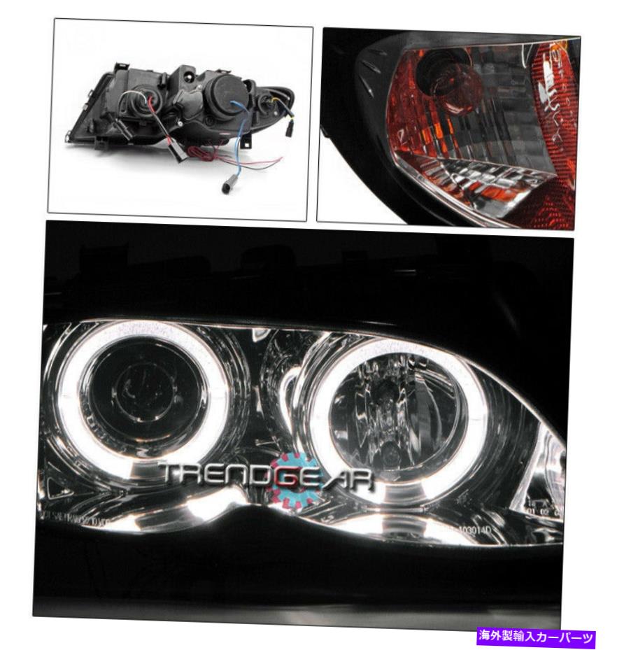 USヘッドライト 02-05 BMW E46 3シリーズ4DR Haloスモークプロジェクターヘッドライトランプ+ブルーDRL信号 02-05 BMW E46 3 SERIES 4DR HALO SMOKE PROJECTOR HEAD LIGHTS LAMP+BLUE DRL SIGNAL【並行輸入品】 62,780円