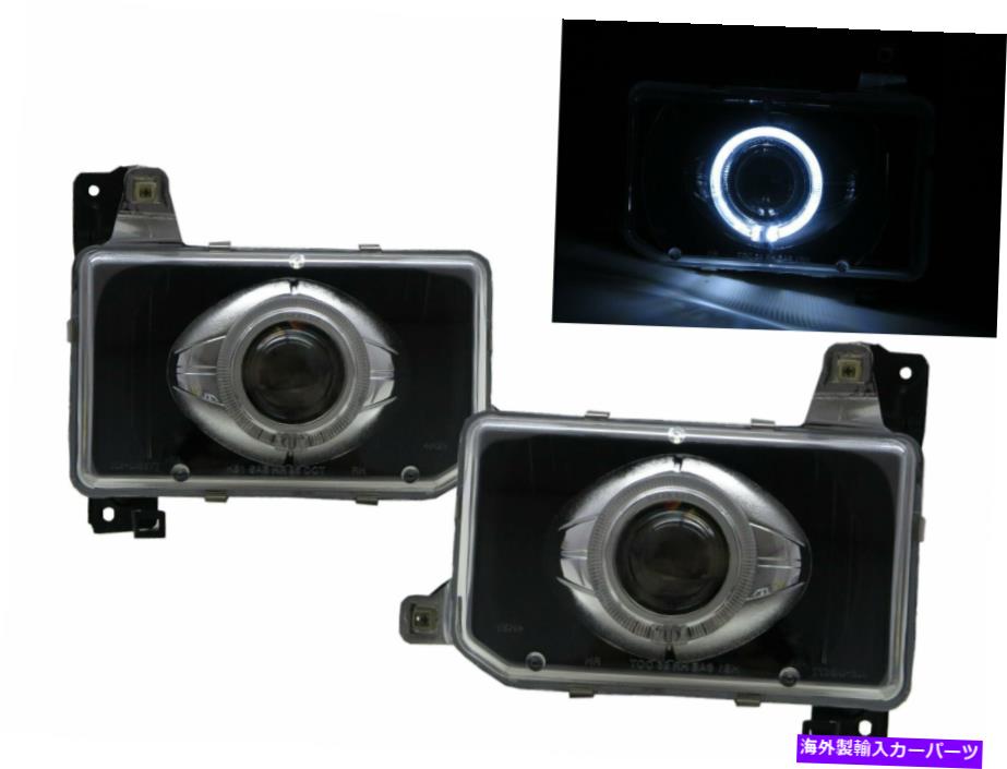 USヘッドライト PathFinder WD21 88-95ガイドLED HaloプロジェクターヘッドライトブラックLHD PATHFINDER WD21 88-95 Guide LED Halo Projector Headlight Black for NISSAN LHD【並行輸入品】