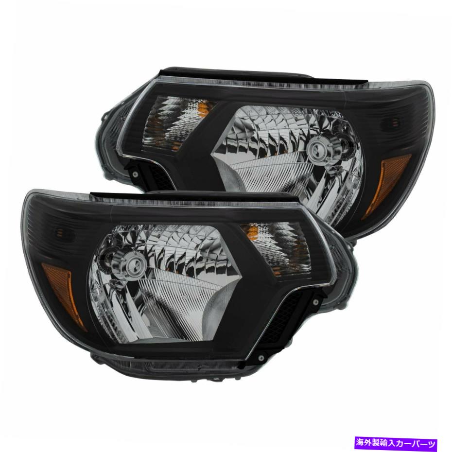 USヘッドライト アンドコクリスタルユーロヘッドライト2012-2015トヨタタコマブラック/クリア111395 Anzo Crystal Euro Headlights Set for 2012-2015 Toyota Tacoma Black/Clear 111395【並行輸入品】｜Us Custom Parts Shop USDM