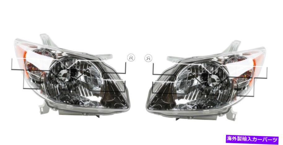 USヘッドライト 2005年から2008年のPontiac Vibe Headlightヘッドランプドライバー＆旅客サイドLH + RH For 2005-2008 Pontiac Vibe Headlight Head Lamps Driver & Passenger Side LH+RH【並行輸入品】