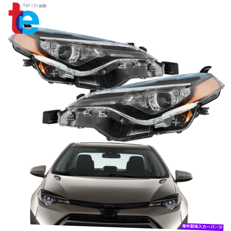 USヘッドライト Toyota Corolla L le Lee Eco 2017 2018 2018 2019年2個左+右ペアのためのヘッドライトランプ Headlight Lamp for Toyota Corolla L Le Le Eco 2017 2018 2019 2pc Left+Right Pair【並行輸入品】