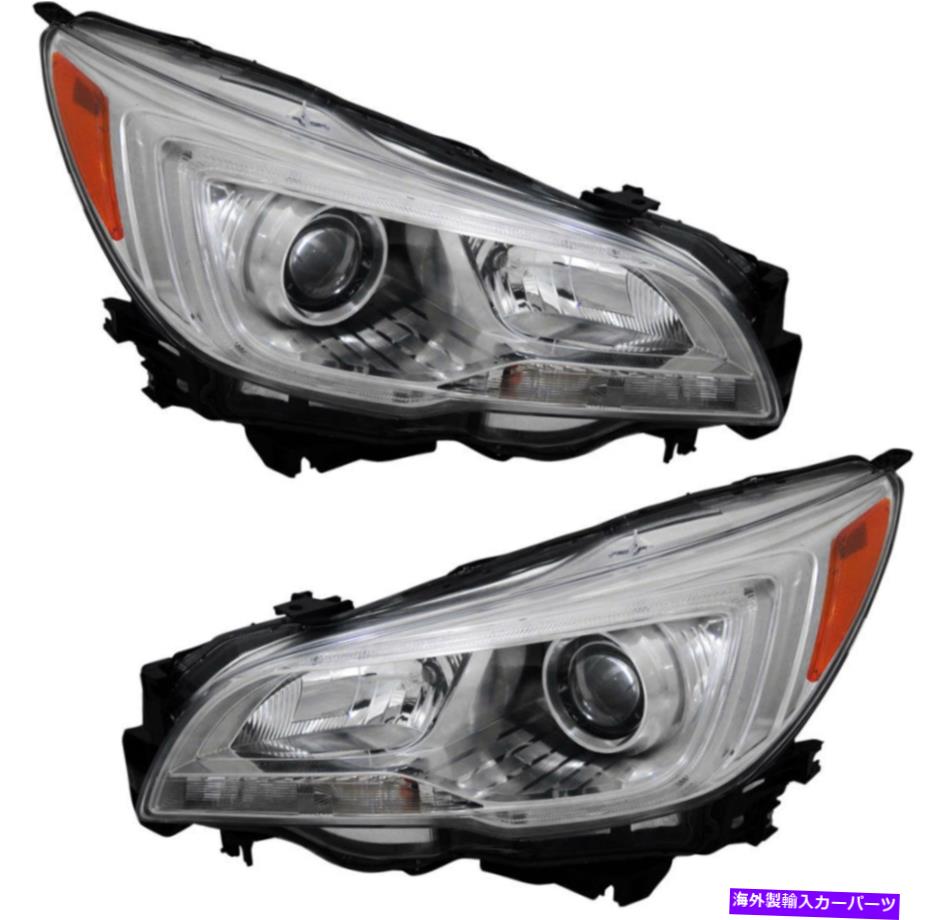 USヘッドライト ハロゲンヘッドライトアセンブリ(クロム)ペア15 16 17 17スバルレガシアウトバック Halogen Headlights Assembly (Chrome) Pair Set for 15 16 17 Subaru Legacy Outback【並行輸入品】|Us Custom Parts Shop USDM