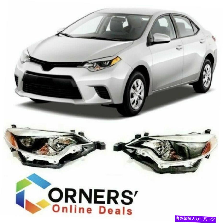 USヘッドライト トヨタカローラ2014/2016フロントヘッドライトブラックハウジングペアセットRH LH Fits For Toyota Corolla 2014/2016 Front Headlights Black Housing Pair Set RH LH【並行輸入品】｜Us Custom Parts Shop USDM