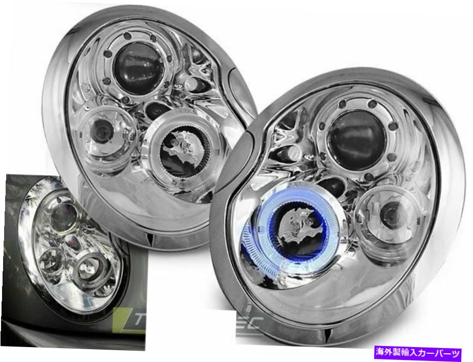 USヘッドライト ミニクーパーR50 R52 R53 01-06天使の目のクロームFreeship US L Headlights for  MINI COOPER R50 R52 R53 01-06 Angel Eyes Chrome FreeShip US L【並行輸入品】