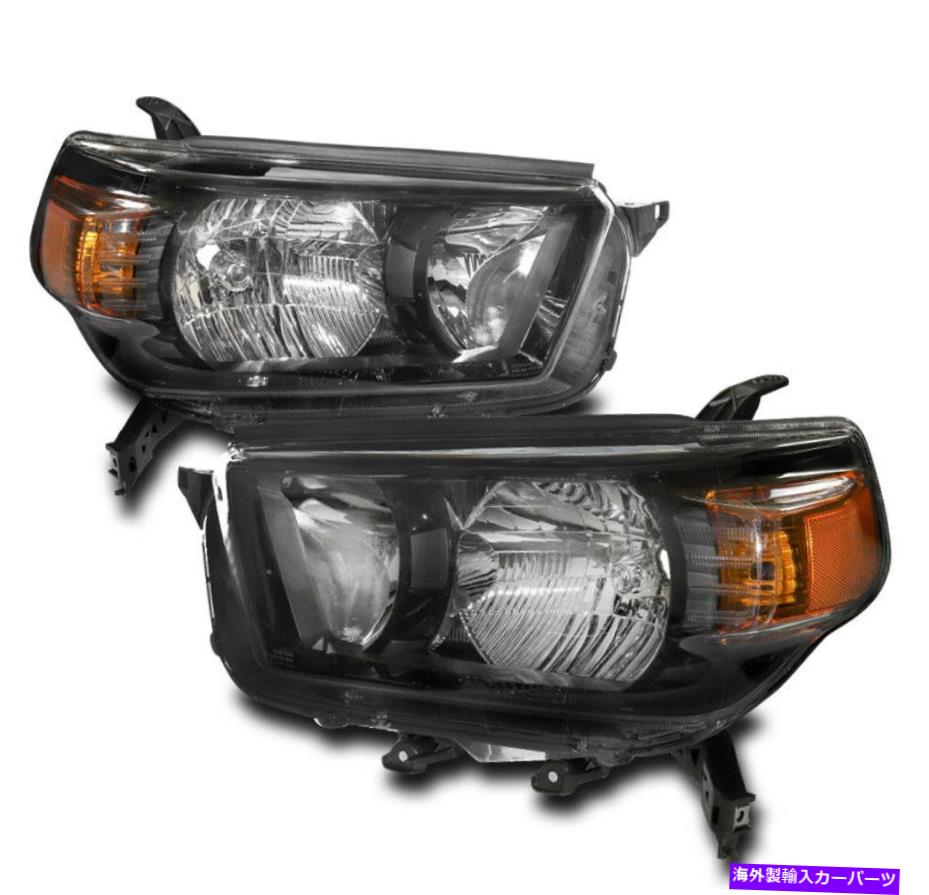 USヘッドライト 10-13トヨタ4RUNNER交換ヘッドライトヘッドランプブラック左+右ペア For 10-13 Toyota 4Runner Replacement Headlights Headlamps Black Left+Right Pair【並行輸入品】