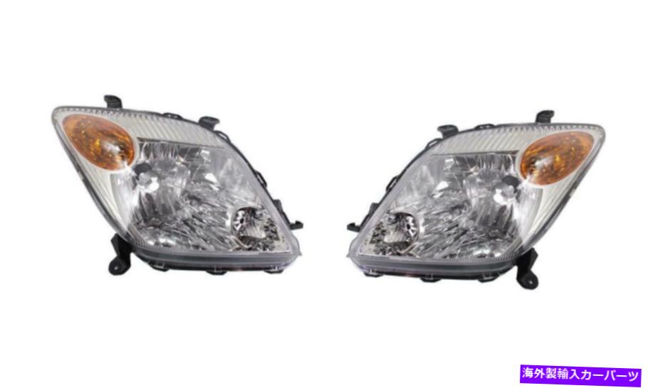 USヘッドライト 2006 Scion XA SC2519105のドライバー＆旅客ヘッドライトヘッドランプ、SC2518105 Driver & Passenger Headlight Head Lamp for 2006 Scion xA SC2519105, SC2518105【並行輸入品】