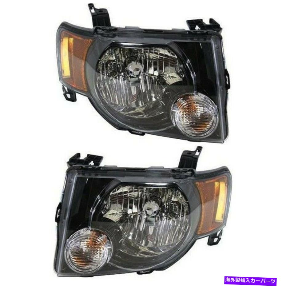 USヘッドライト 9L8Z13008A、9L8Z13008B新しいドライバー＆旅客サイドLH RH Ford Escape 08-12 9L8Z13008A, 9L8Z13008B New Driver & Passenger Side LH RH for Ford Escape 08-12【並行輸入品】