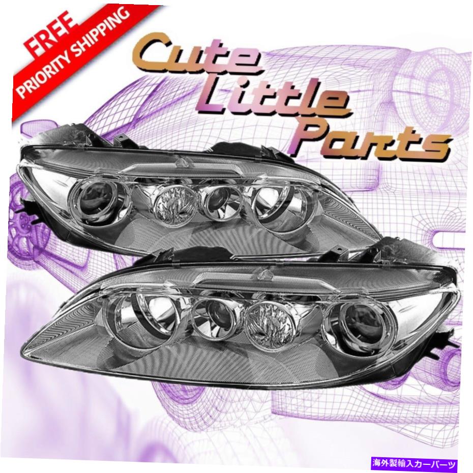 USヘッドライト 2003年2004 05マツダ6のドライバー+旅客ハロゲンヘッドライトW / Oフォグライトペア Driver+Passenger Halogen Headlight W/O Fog Light Pair For 2003 2004 05 Mazda 6【並行輸入品】