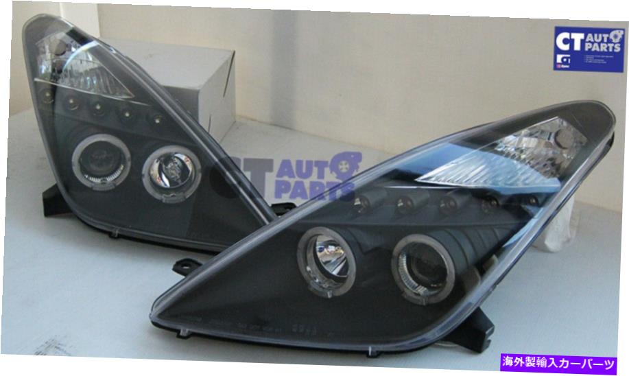 USヘッドライト TOYOTA CELICAクーペSS2のための黒いLEDの天使の目プロジェクターのヘッドライト Black LED Angel-Eyes Projector Head Lights for 99-05 TOYOTA CELICA Coupe SS2【並行輸入品】｜Us Custom Parts Shop USDM