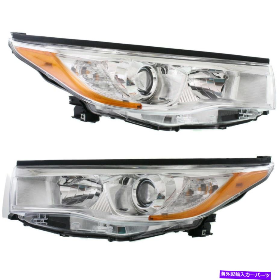 USヘッドライト Headlight 2014 2015 2015 2015年2015年2015年のトヨタハイランダー球根2pc Headlight Set For 2014 2015 2016 Toyota Highlander Left and Right With Bulb 2Pc【並行輸入品】