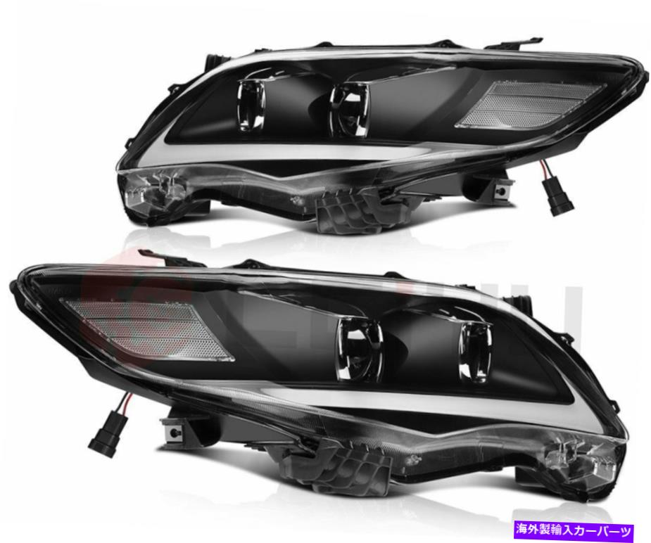 USヘッドライト LEDプロジェクターはトヨタカローラ2011-2013クリアヘッドランプ1ペアヘッドライトをクリア LED Projector Fits Toyota Corolla 2011-2013 Clear Headlamps One Pair Headlights【並行輸入品】