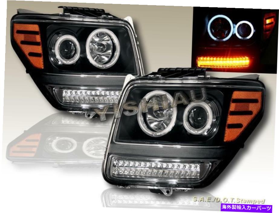 USヘッドライト 2007年 - 2011 Dodge NitroデュアルツインCCFL HaloプロジェクターLEDヘッドライトブラックNEW 2007 - 2011 Dodge Nitro Dual Twin CCFL Halo Projector LED Headlights Black NEW【並行輸入品】｜Us Custom Parts Shop USDM
