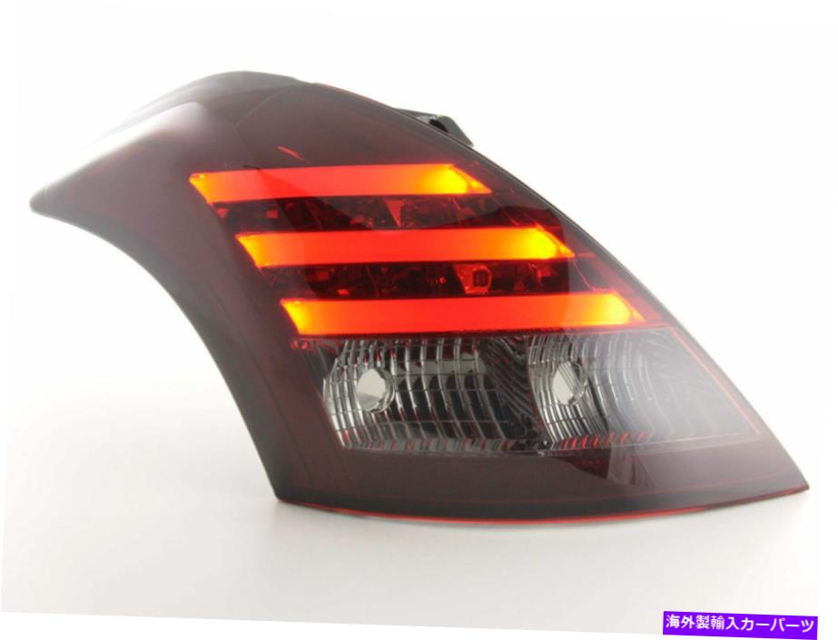 USヘッドライト 鈴木スウィフトFZ NZ 11-のための黒赤仕上げLEDライトバーライトテールリアライト black red finish LED lightbar light tail rear lights for Suzuki Swift FZ NZ 11-【並行輸入品】