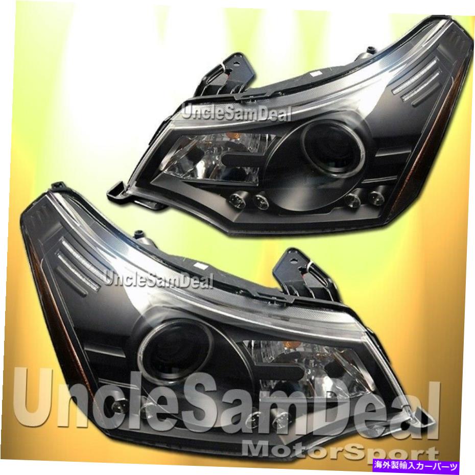 USヘッドライト 08-10フォーカスフォーカスXブライトLED Halo RIMクリアプロジェクターブラックヘッドライトペア FOR 08-10 FORD FOCUS X-BRIGHT LED HALO RIM CLEAR PROJECTOR BLACK HEADLIGHTS PAIR【並行輸入品】