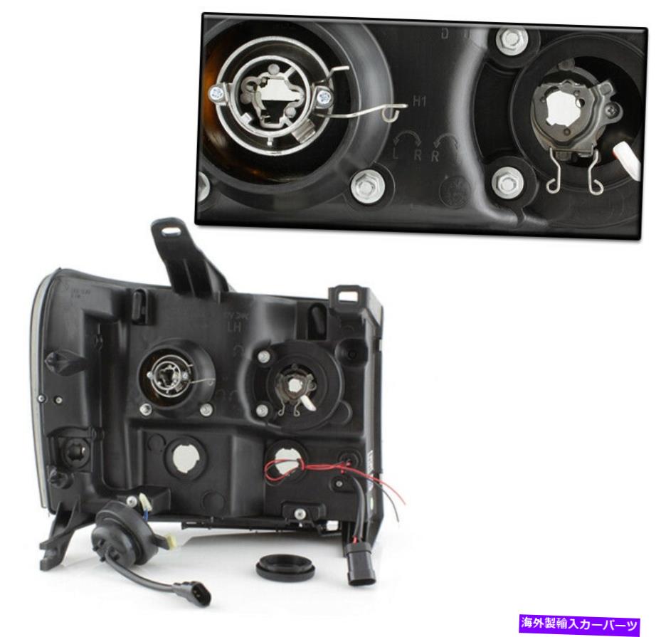 USヘッドライト 2007-2013 GMC Sierra 1500トラックLEDチューブブラックプロジェクターヘッドライトランプ For 2007-2013 GMC Sierra 1500 Truck LED Tube Black Projector Headlight Lamp New【並行輸入品】