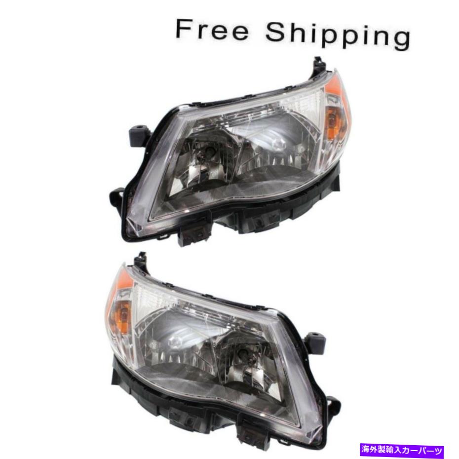 USヘッドライト ハロゲンヘッドランプアセンブリセット2 LH＆RHサイドフィット2009-2013スバルフォレスター Halogen Head Lamp Assembly Set of 2 LH & RH Side Fits 2009-2013 Subaru Forester【並行輸入品】