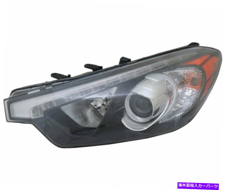 USヘッドライト ハロゲンヘッドライトアセンブリ（W / LED位置）14-15キアフォルテの左運転側 Halogen Headlight Assembly (w/LED Position) Left Driver Side for 14-15 Kia Forte【並行輸入品】