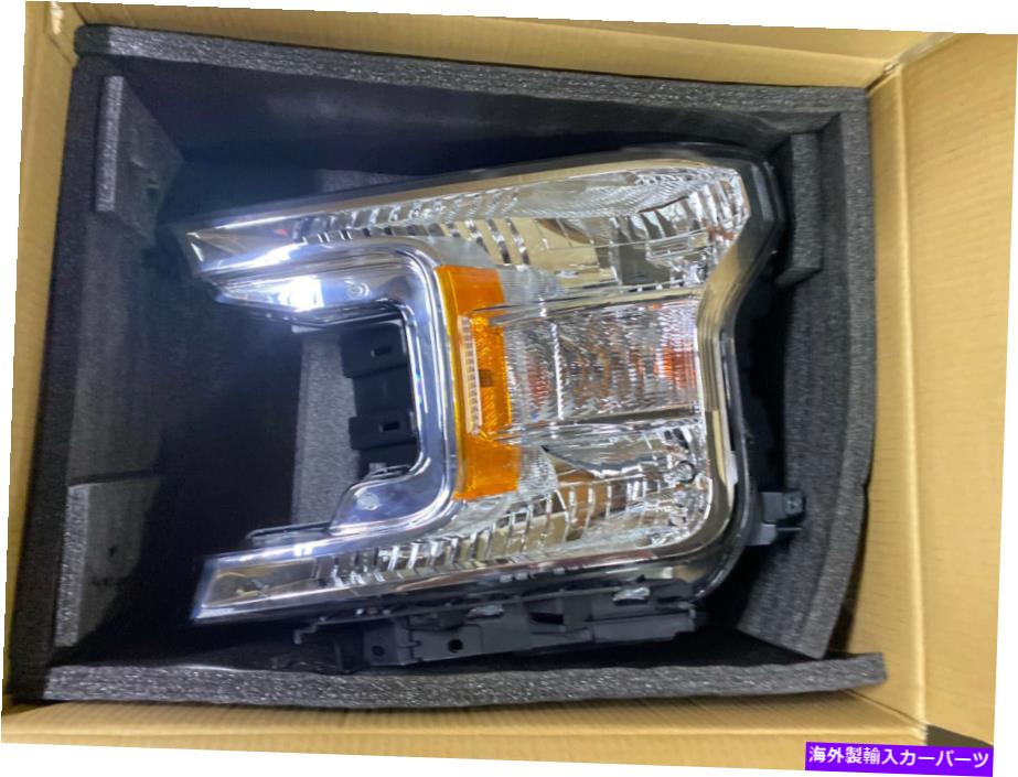 USヘッドライト 2018 2019 2020フォードF-150ハロゲンヘッドライト左サイドLHクロームトリム 2018 2019 2020 FORD F-150 HALOGEN HEADLIGHT LEFT SIDE LH Chrome TRIM【並行輸入品】